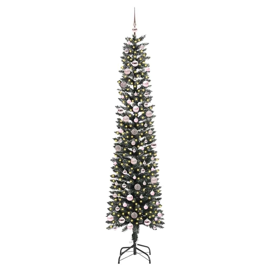 Sztuczna choinka z podstawą Zielony 240 cm PVC, plastik i stal
