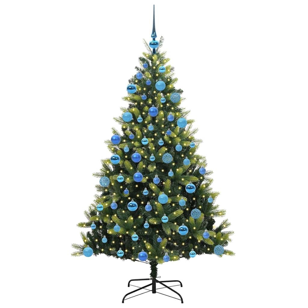 Sztuczna Choinka Składana na Święta 300 LED zielony 180 cm