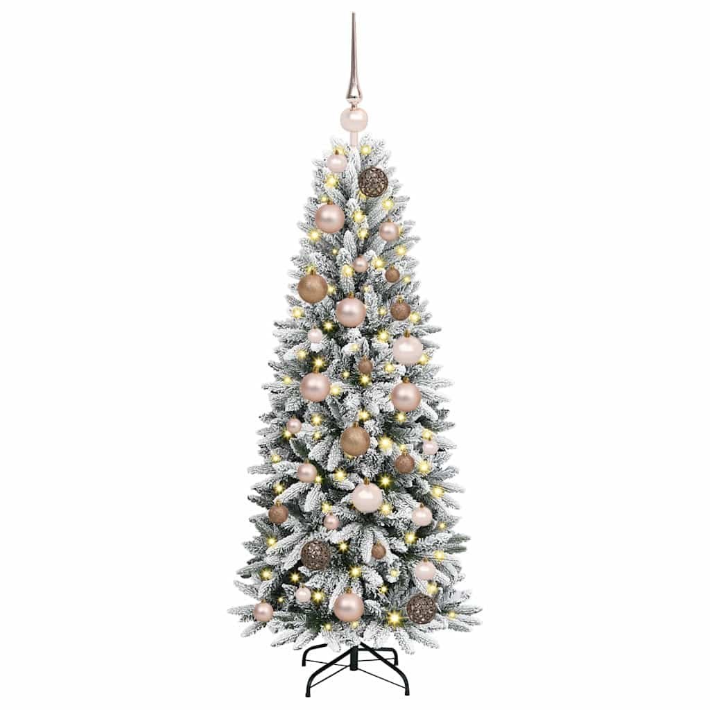 Sztuczna choinka Biały 120 cm PVC, plastik, stal i PE