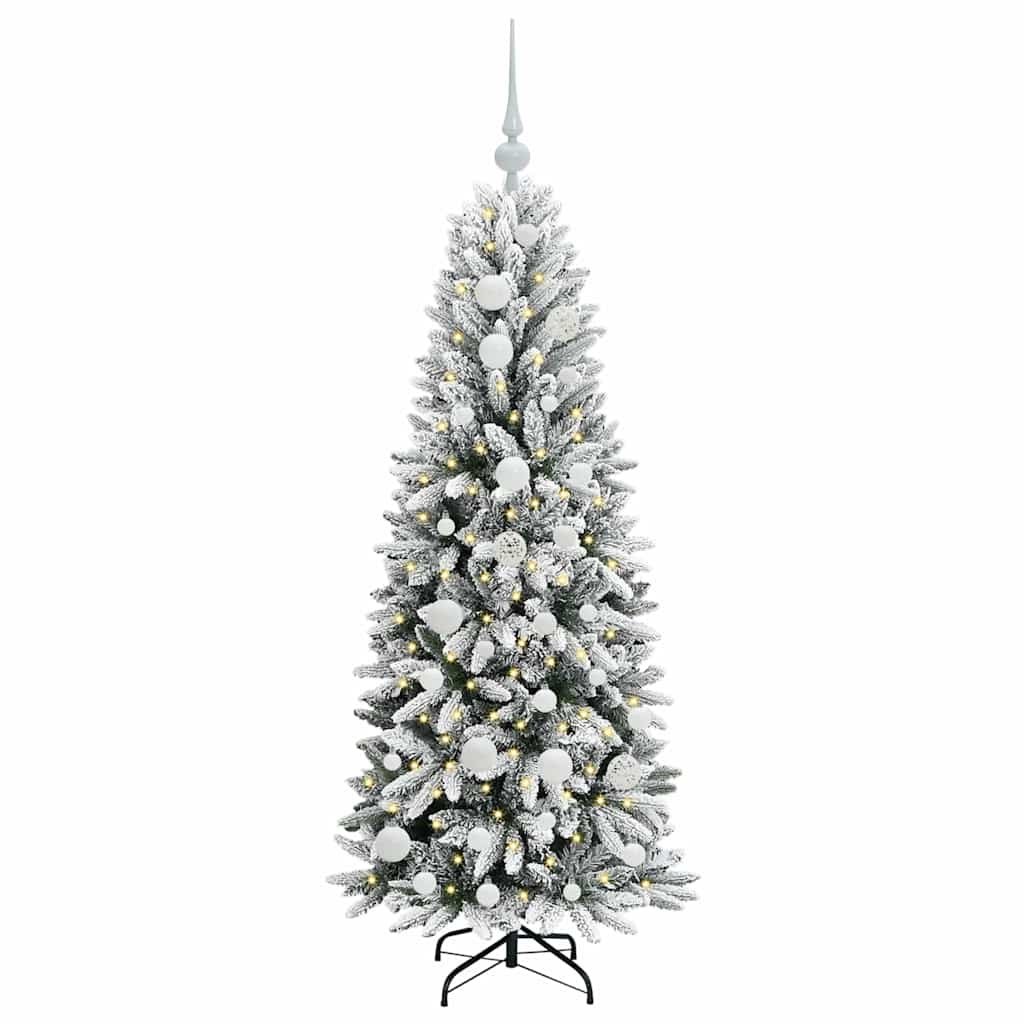 Sztuczna choinka Biały 120 cm PVC, plastik, stal i PE