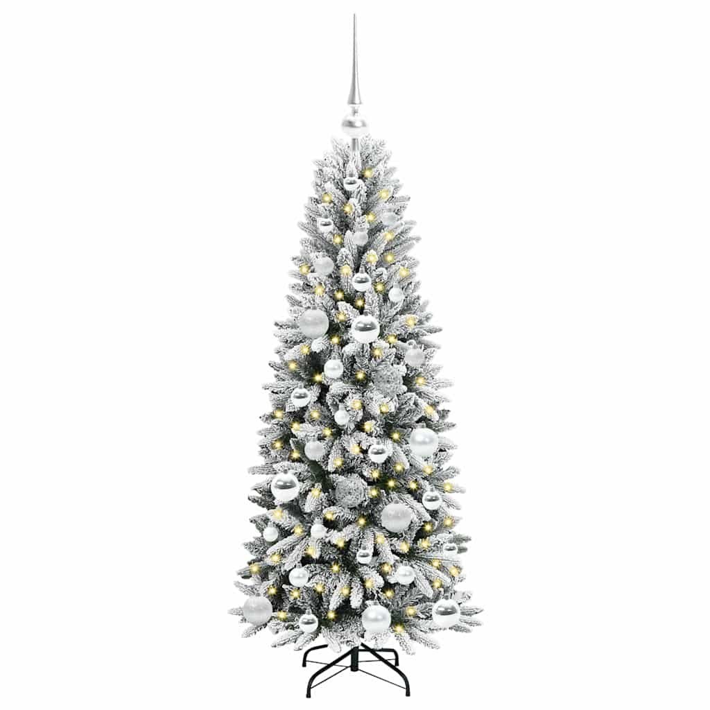 Sztuczna choinka Biały 120 cm PVC, plastik, stal i PE