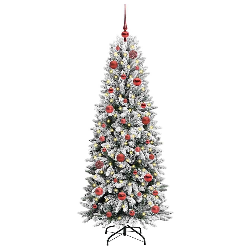 Sztuczna choinka Biały 150 cm PVC, plastik, stal i PE