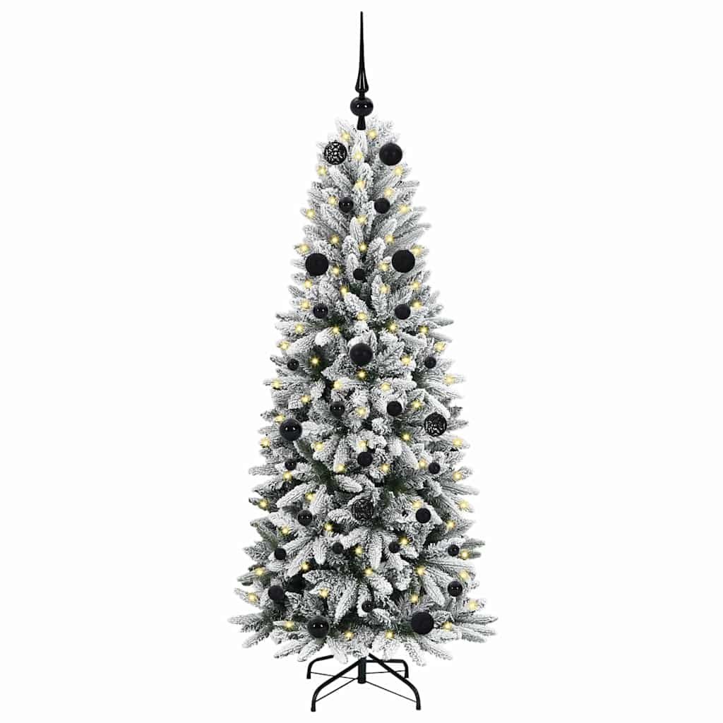 Sztuczna choinka Biały 150 cm PVC, plastik, stal i PE