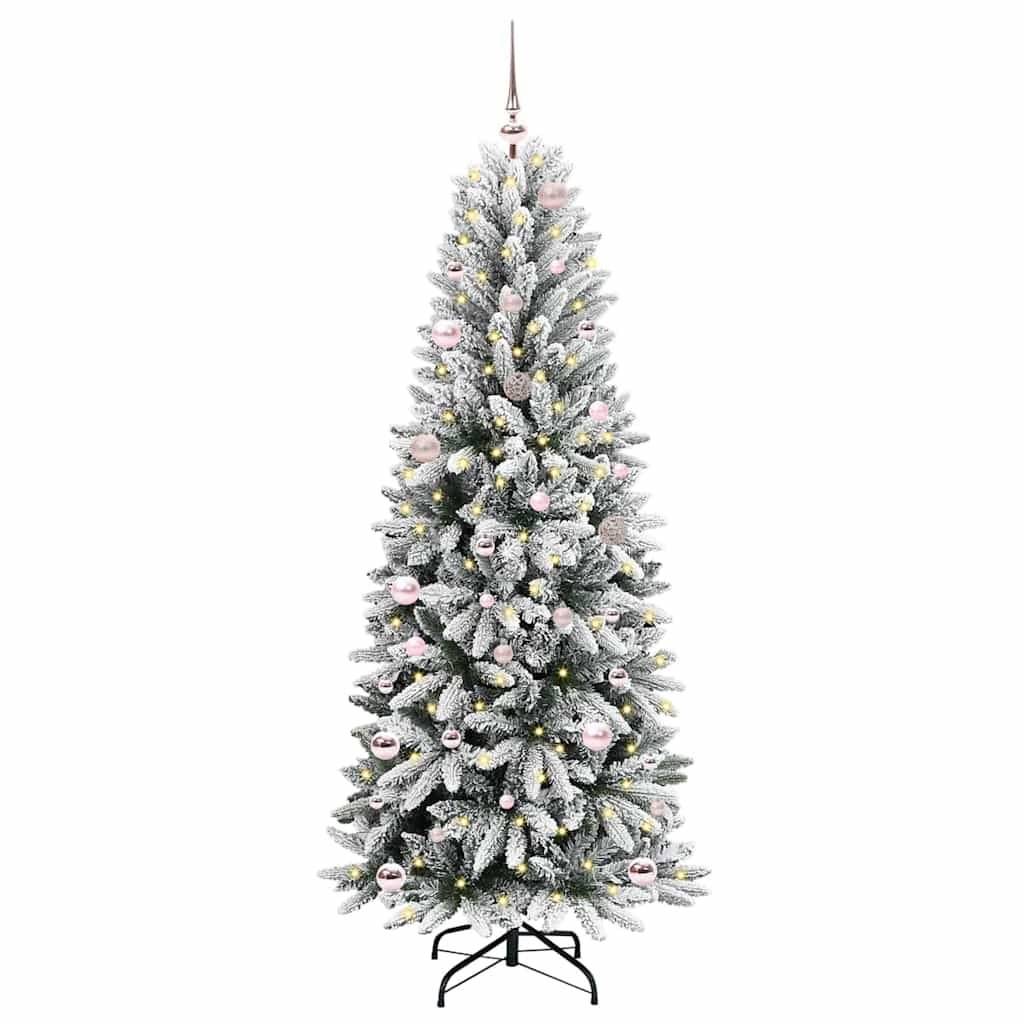 Sztuczna choinka Biały 150 cm PVC, plastik, stal i PE