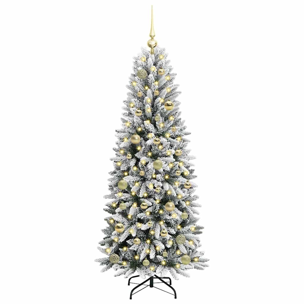 Sztuczna choinka Biały 150 cm PVC, plastik, stal i PE