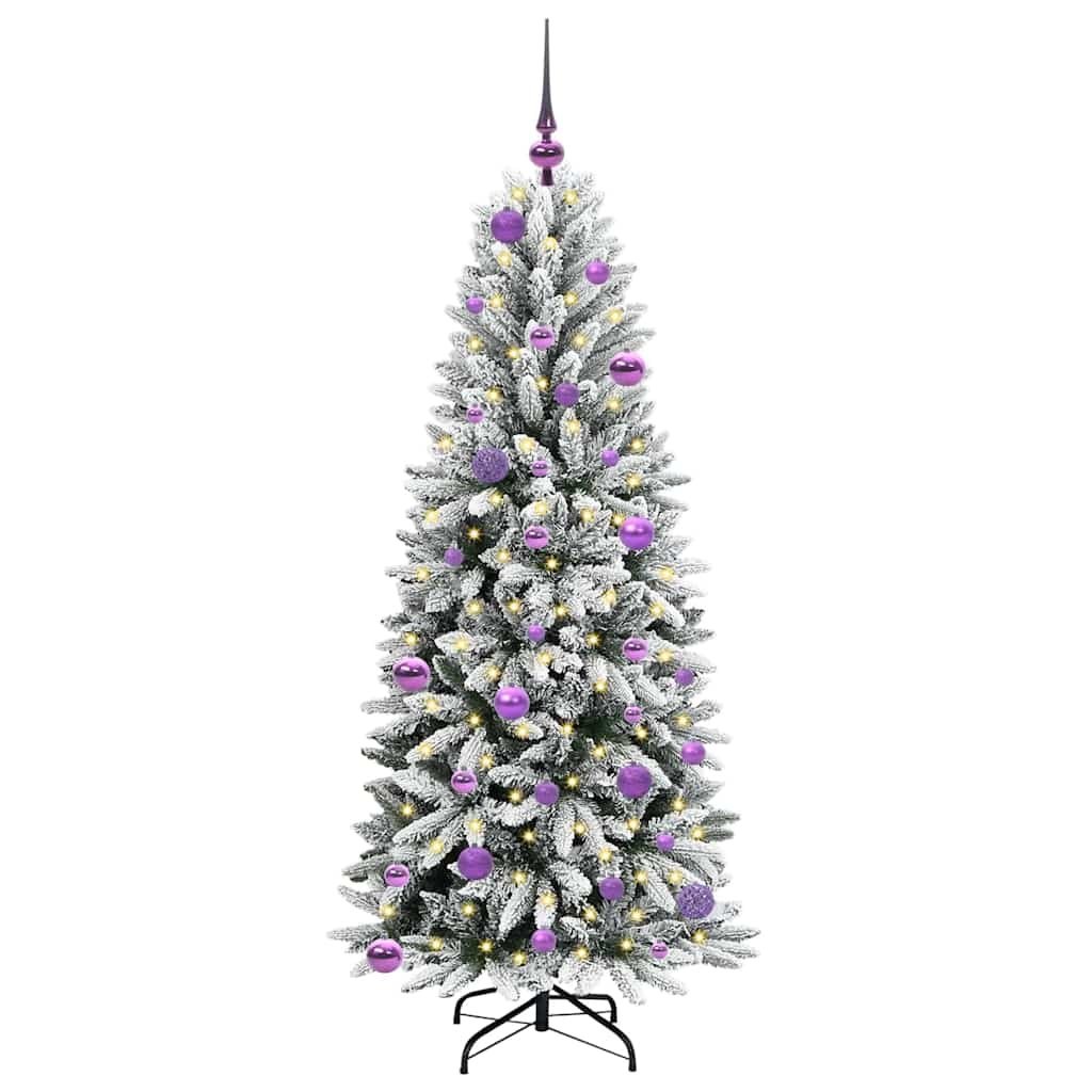 Sztuczna choinka Biały 150 cm PVC, plastik, stal i PE