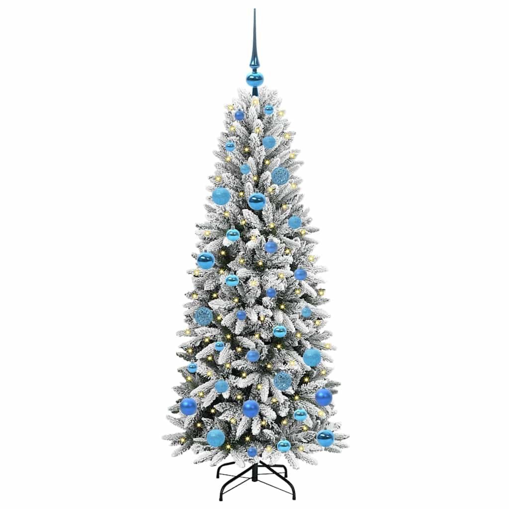 Sztuczna choinka Biały 150 cm PVC, plastik, stal i PE