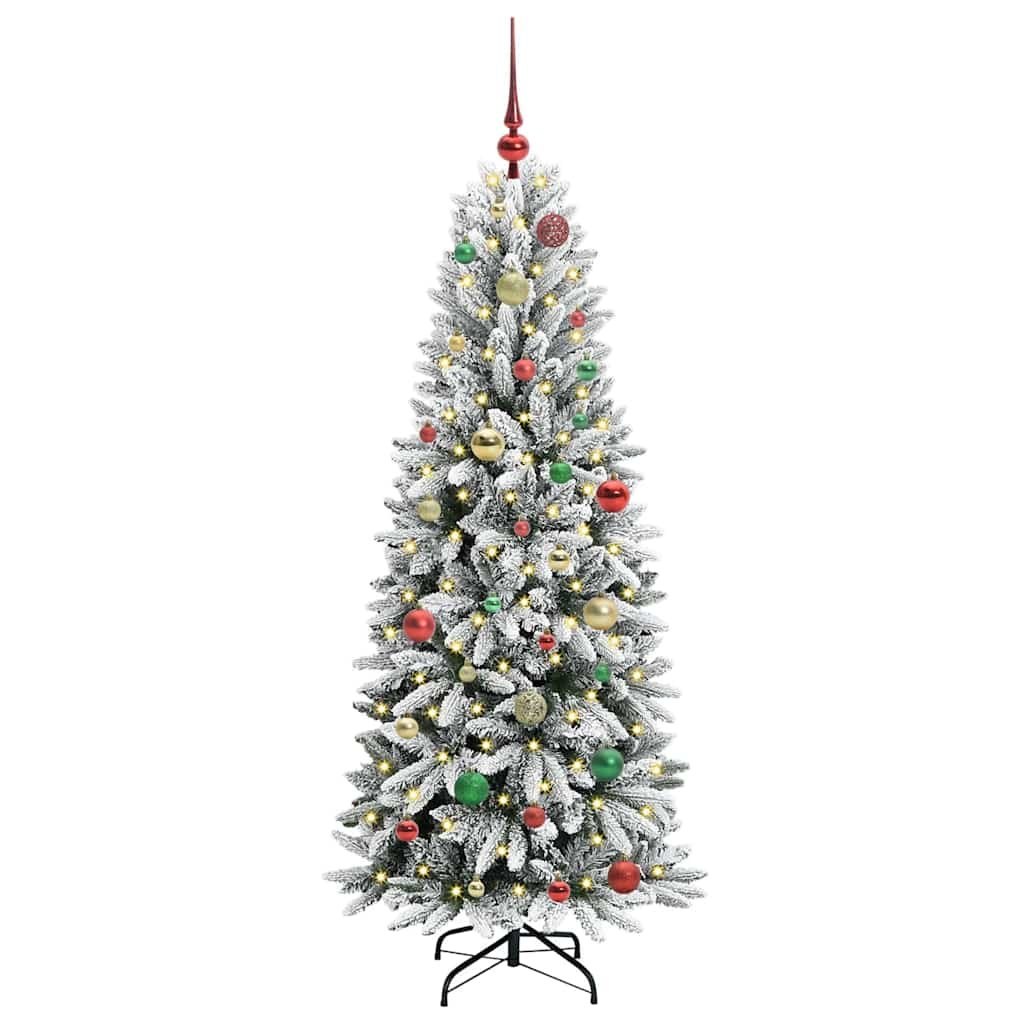 Sztuczna choinka Biały 150 cm PVC, plastik, stal i PE