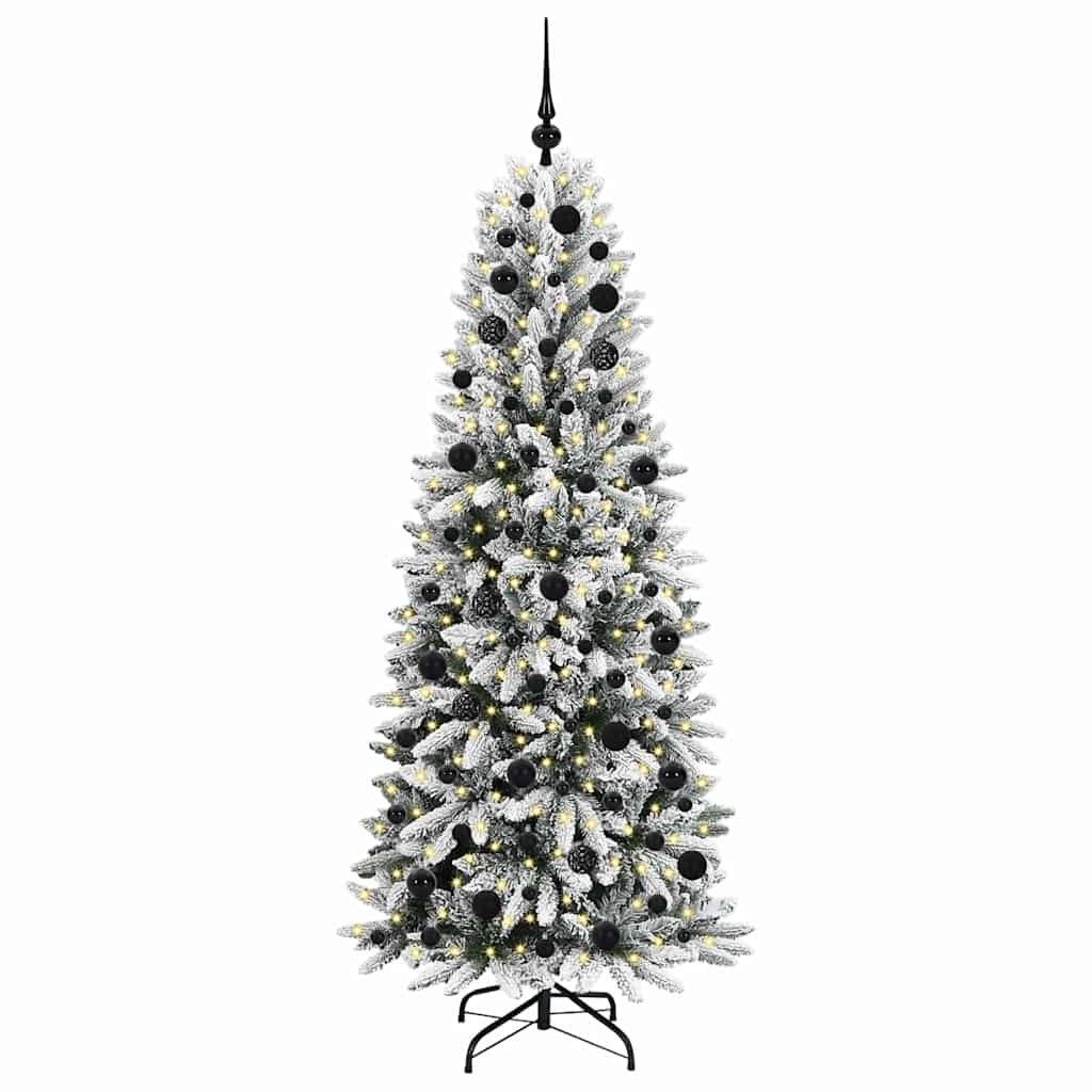 Sztuczna choinka Biały 180 cm PVC, plastik, stal i PE