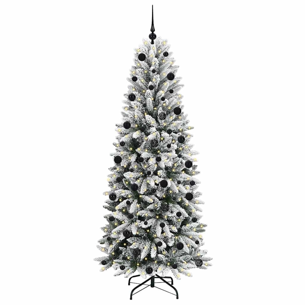 Sztuczna choinka Biały 210 cm PVC, plastik, stal i PE