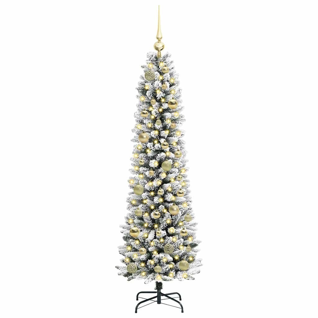 Sztuczna choinka Biały 150 cm PVC, Metal i Plastik