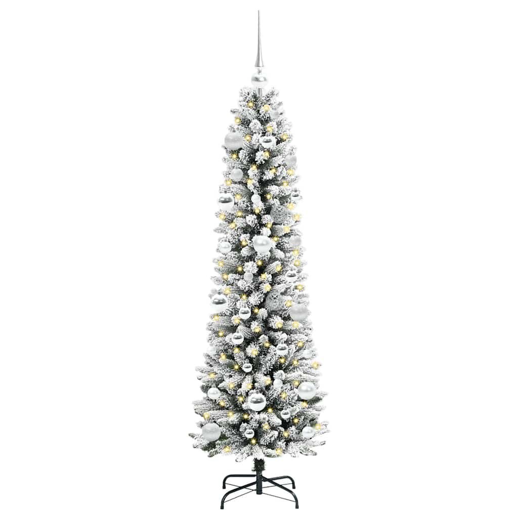 Sztuczna choinka Biały 150 cm PVC, Metal i Plastik