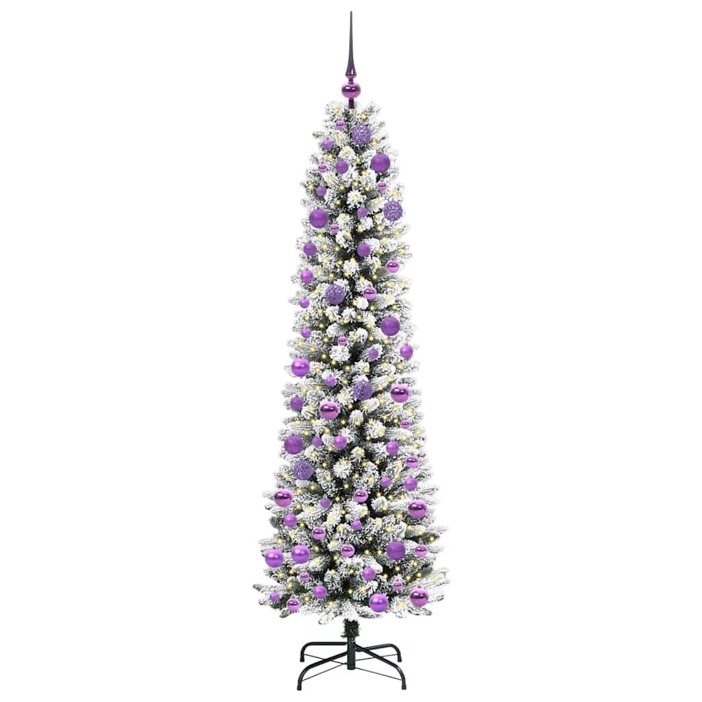 Sztuczna choinka Biały 180 cm PVC, Metal i Plastik