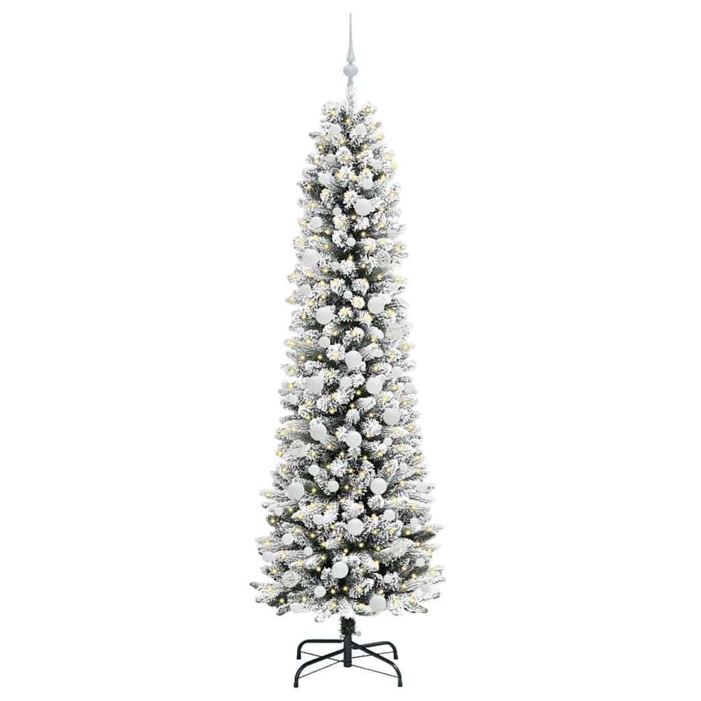 Sztuczna choinka Biały 210 cm PVC, Metal i Plastik