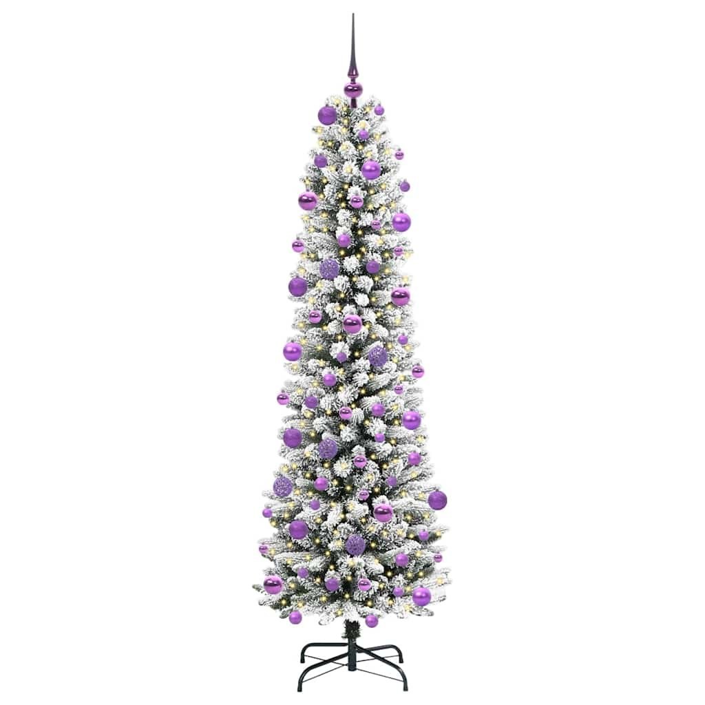 Sztuczna choinka Biały 210 cm PVC, Metal i Plastik