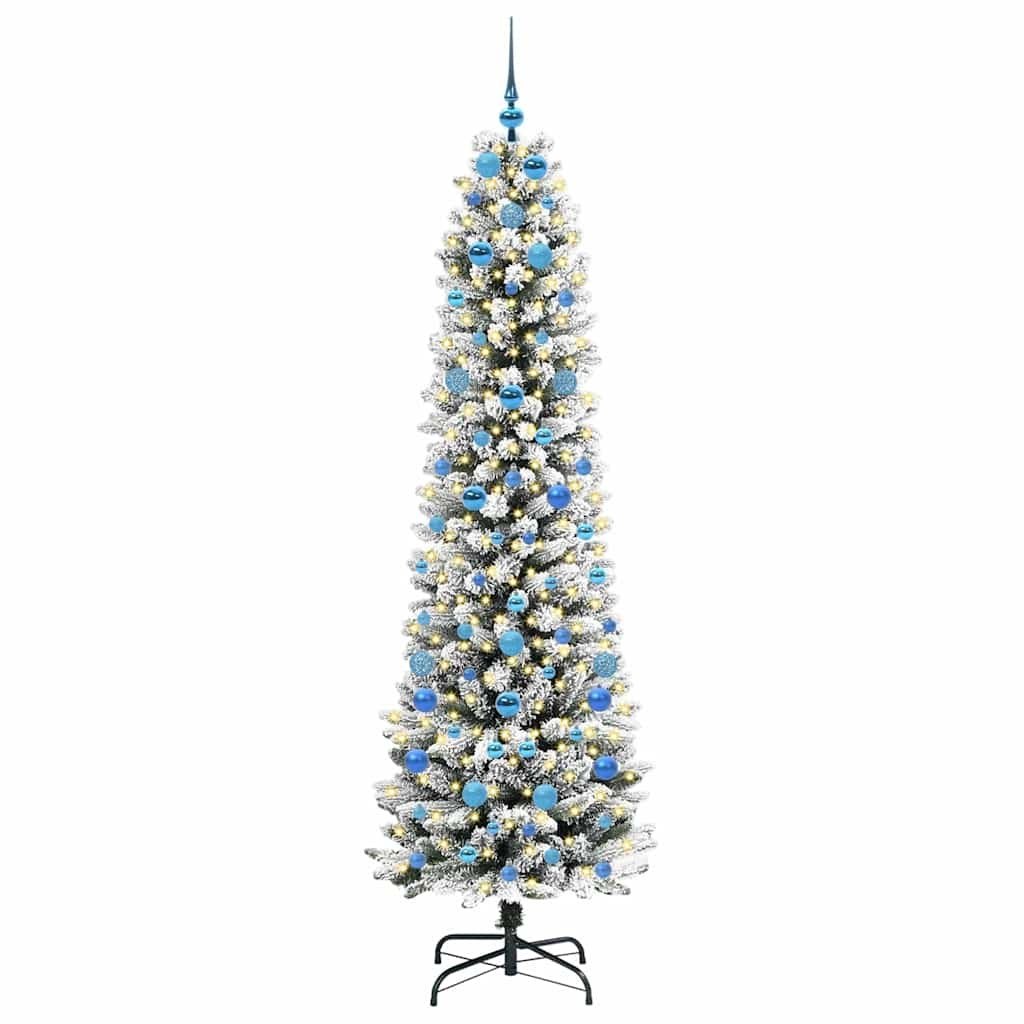 Sztuczna choinka Biały 210 cm PVC, Metal i Plastik