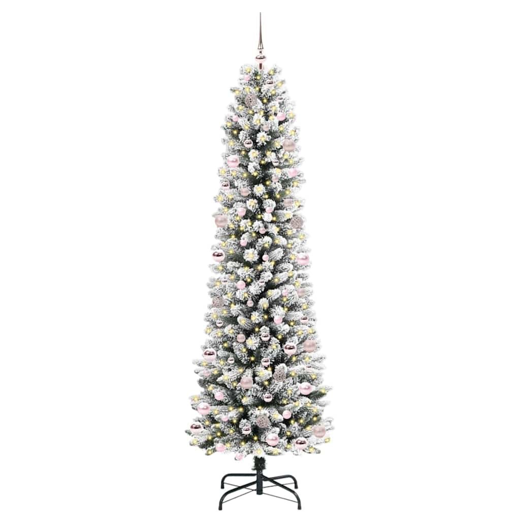 Sztuczna choinka Biały 240 cm PVC, Metal i Plastik