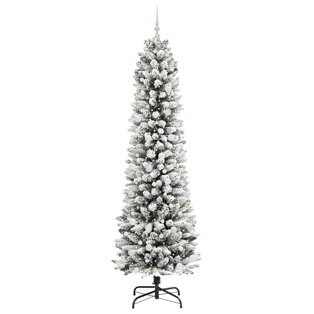 Sztuczna choinka Biały 240 cm PVC, Metal i Plastik