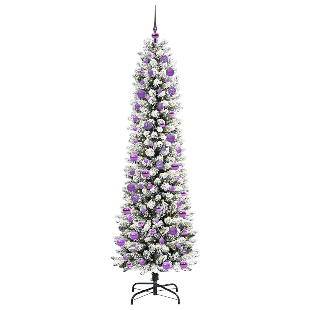 Sztuczna choinka Biały 240 cm PVC, Metal i Plastik