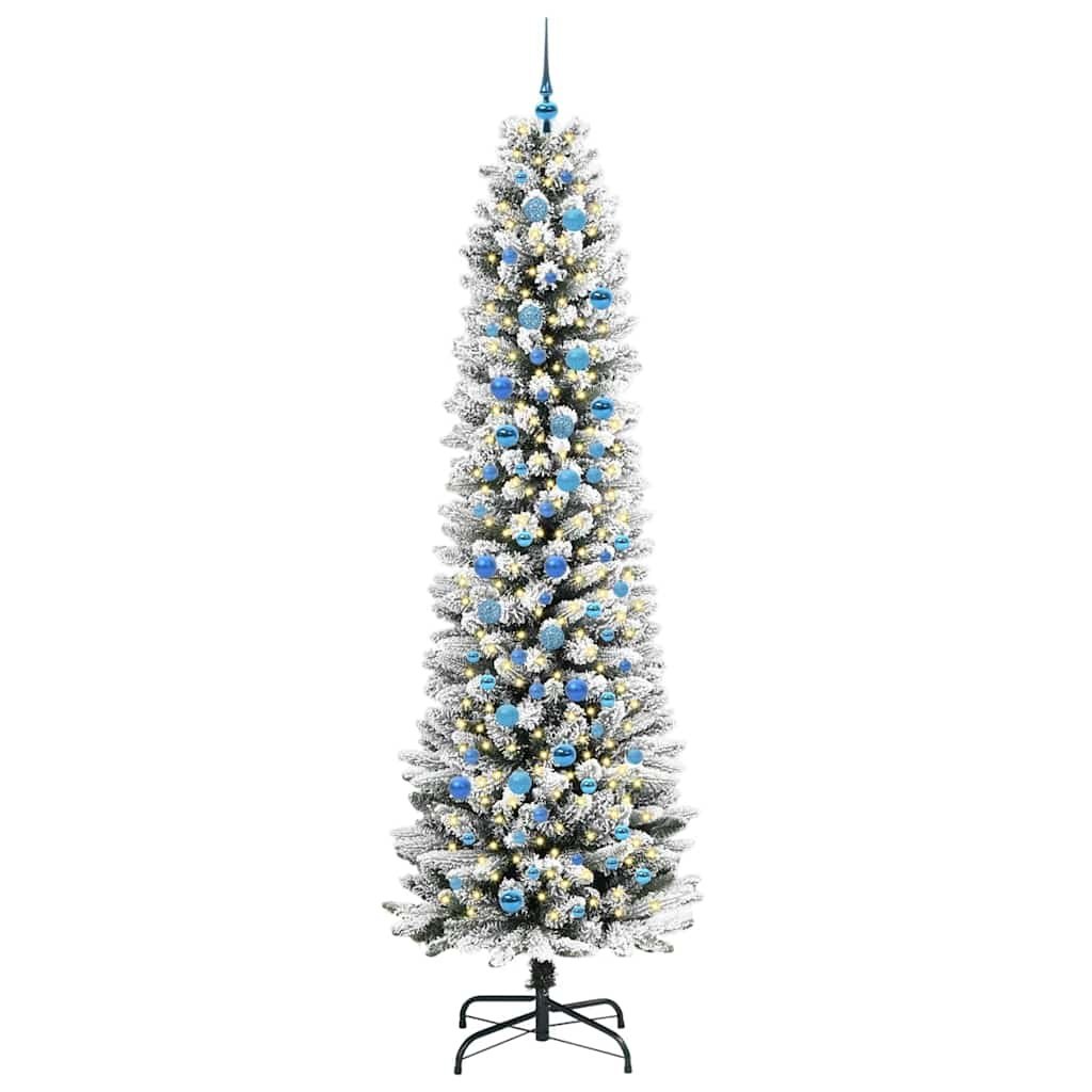 Sztuczna choinka Biały 240 cm PVC, Metal i Plastik