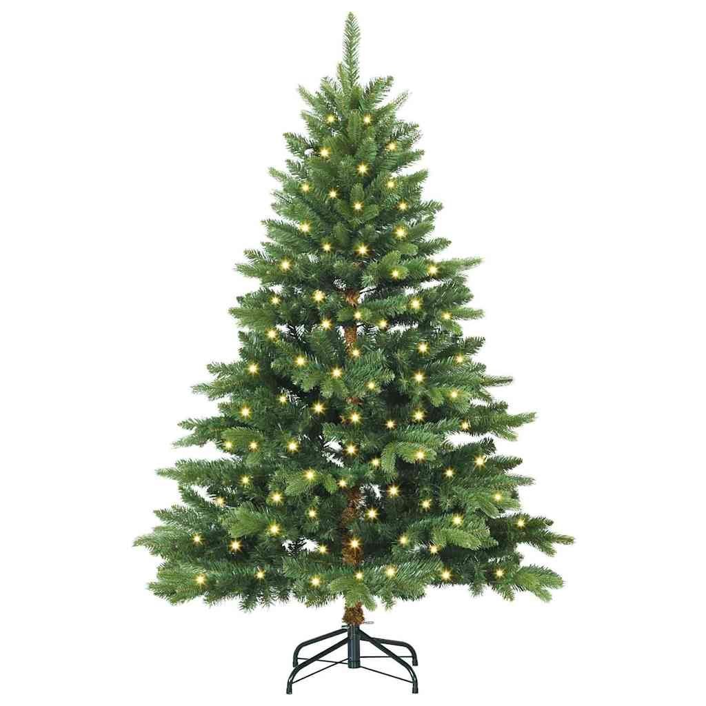 Sztuczna choinka z 150 diodami LED Zielony 120 cm PE i PVC