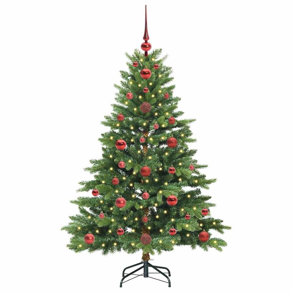 Sztuczna choinka z 150 diodami LED Zielony 120 cm PE i PVC