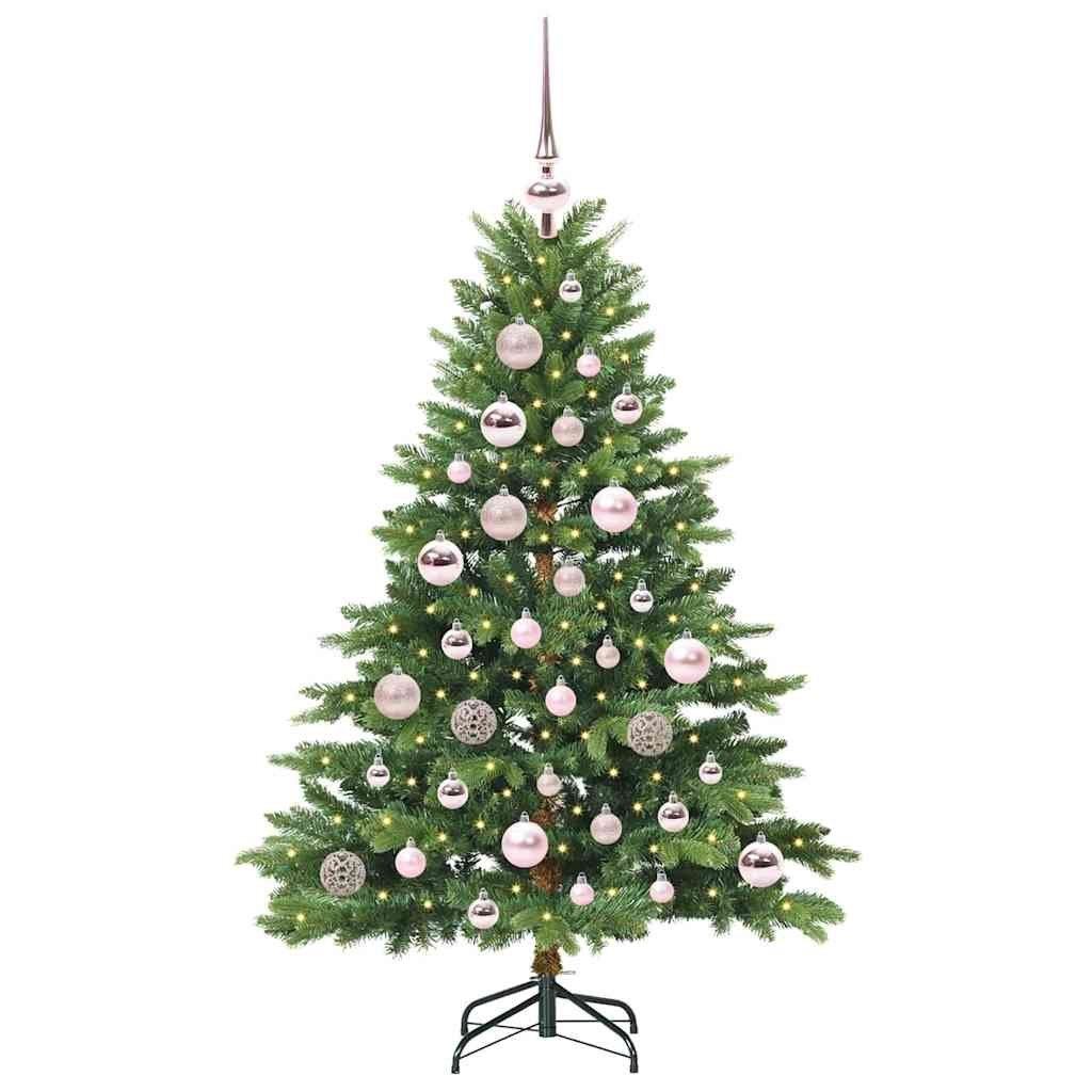 Sztuczna choinka z 150 diodami LED Zielony 120 cm PE i PVC