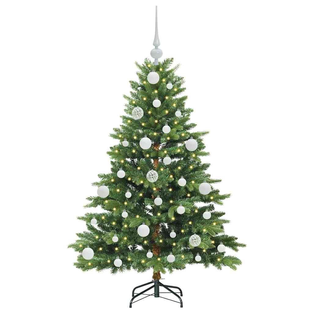Sztuczna choinka z 150 diodami LED Zielony 120 cm PE i PVC
