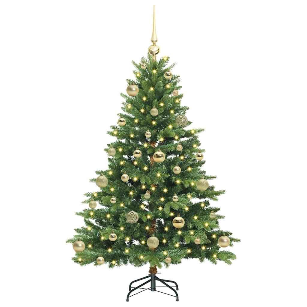 Sztuczna choinka z 150 diodami LED Zielony 120 cm PE i PVC