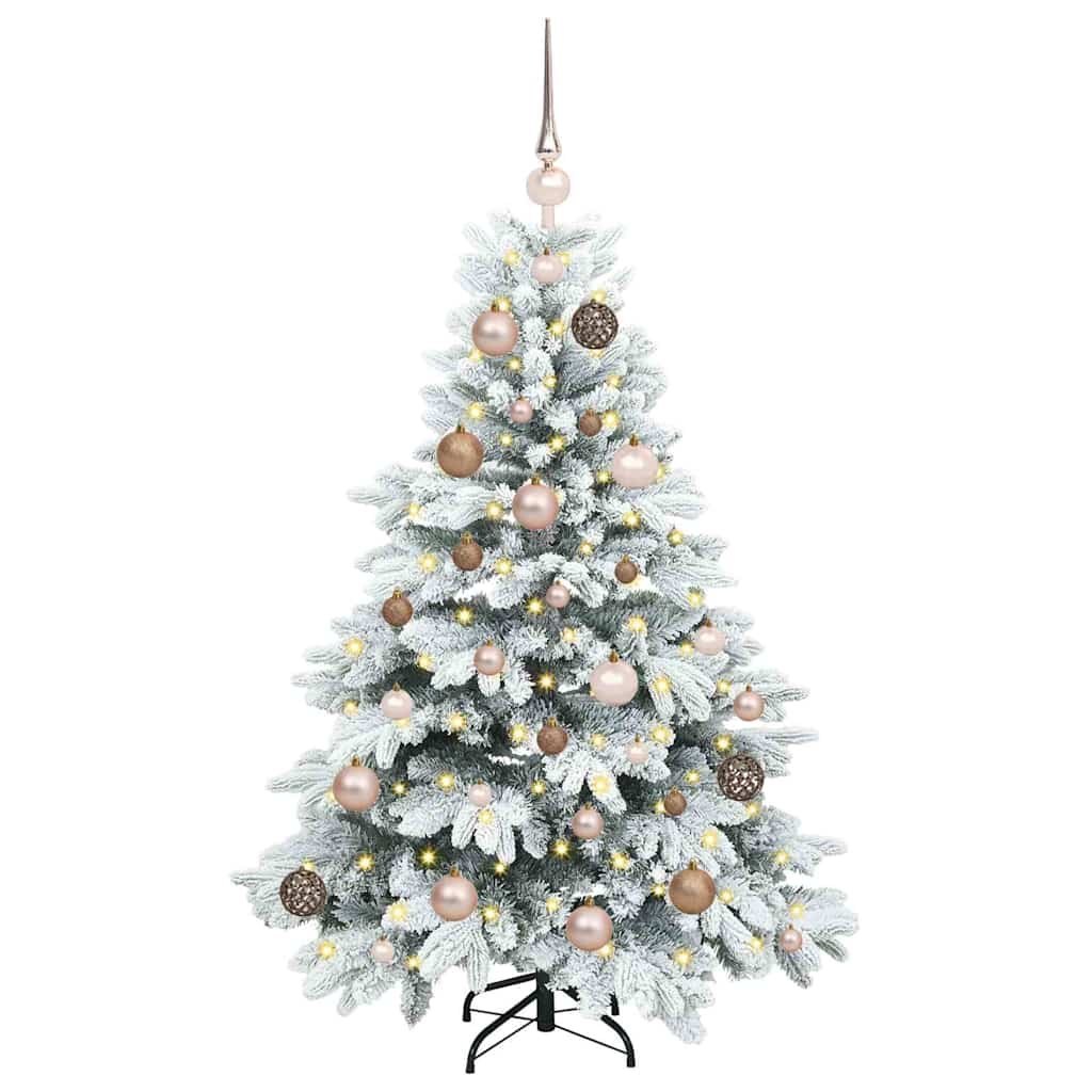 Sztuczna choinka z 150 diodami LED Biały 120 cm PE i PVC