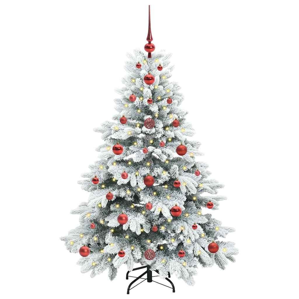 Sztuczna choinka z 150 diodami LED Biały 120 cm PE i PVC