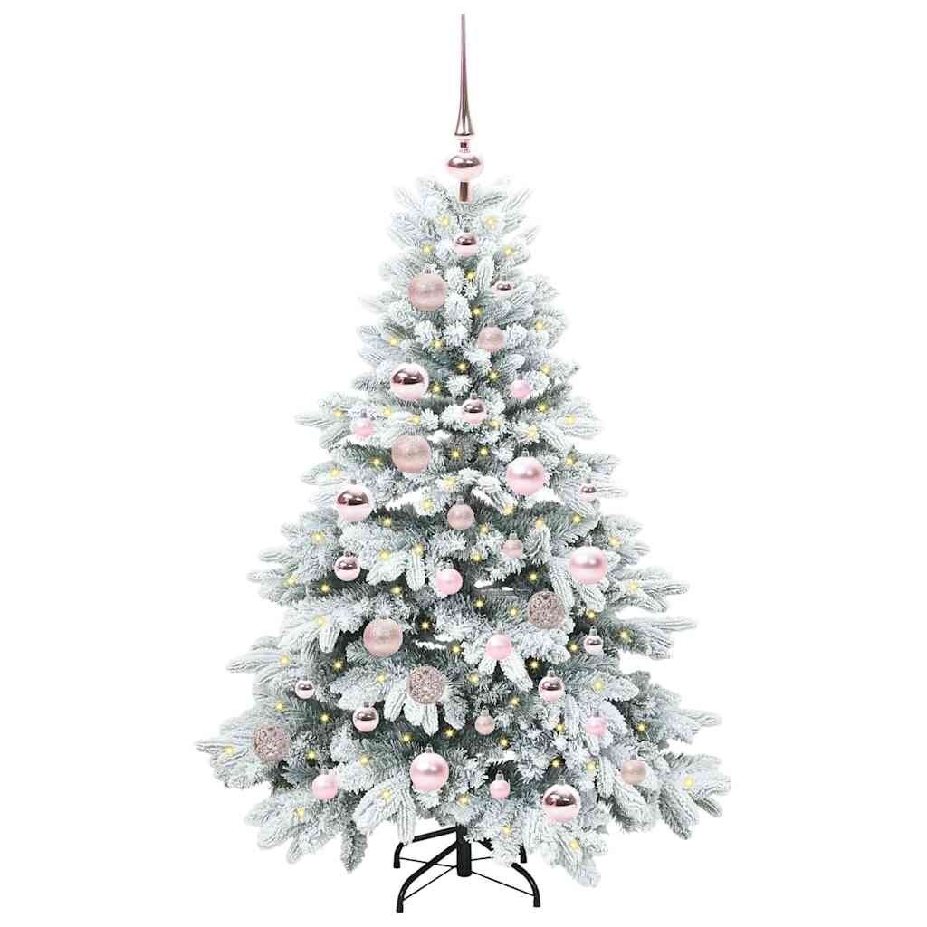 Sztuczna choinka z 150 diodami LED Biały 120 cm PE i PVC