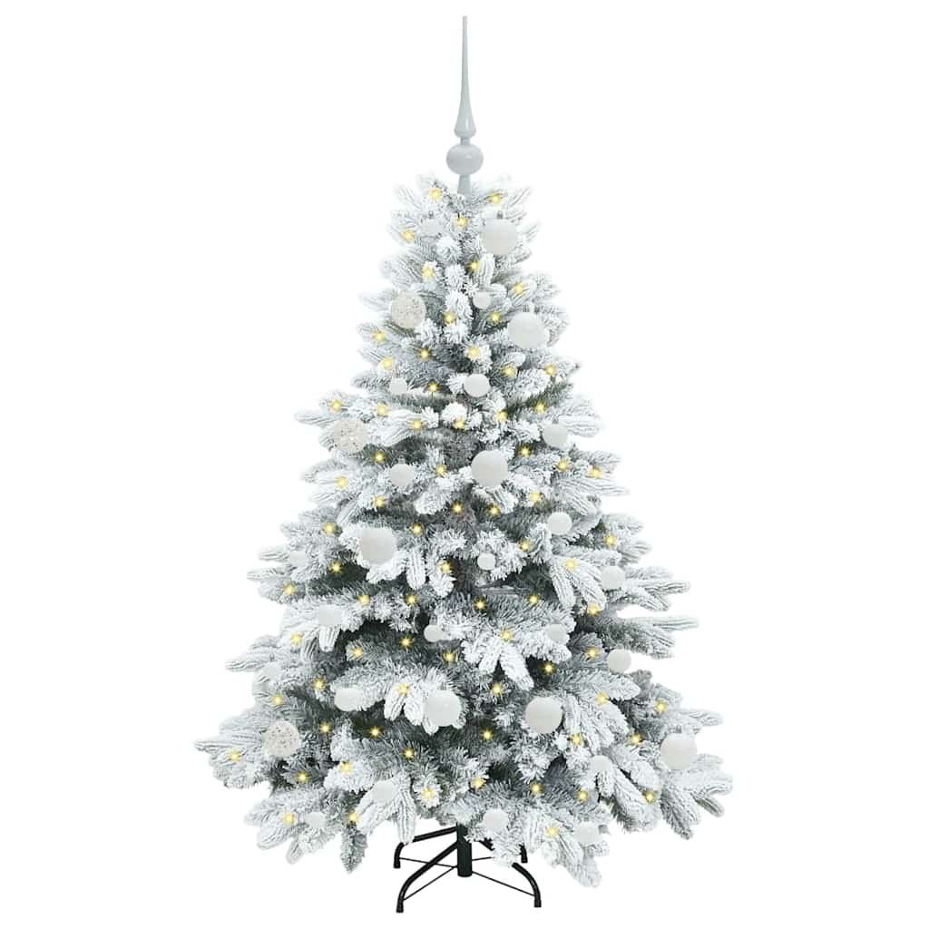Sztuczna choinka z 150 diodami LED Biały 120 cm PE i PVC
