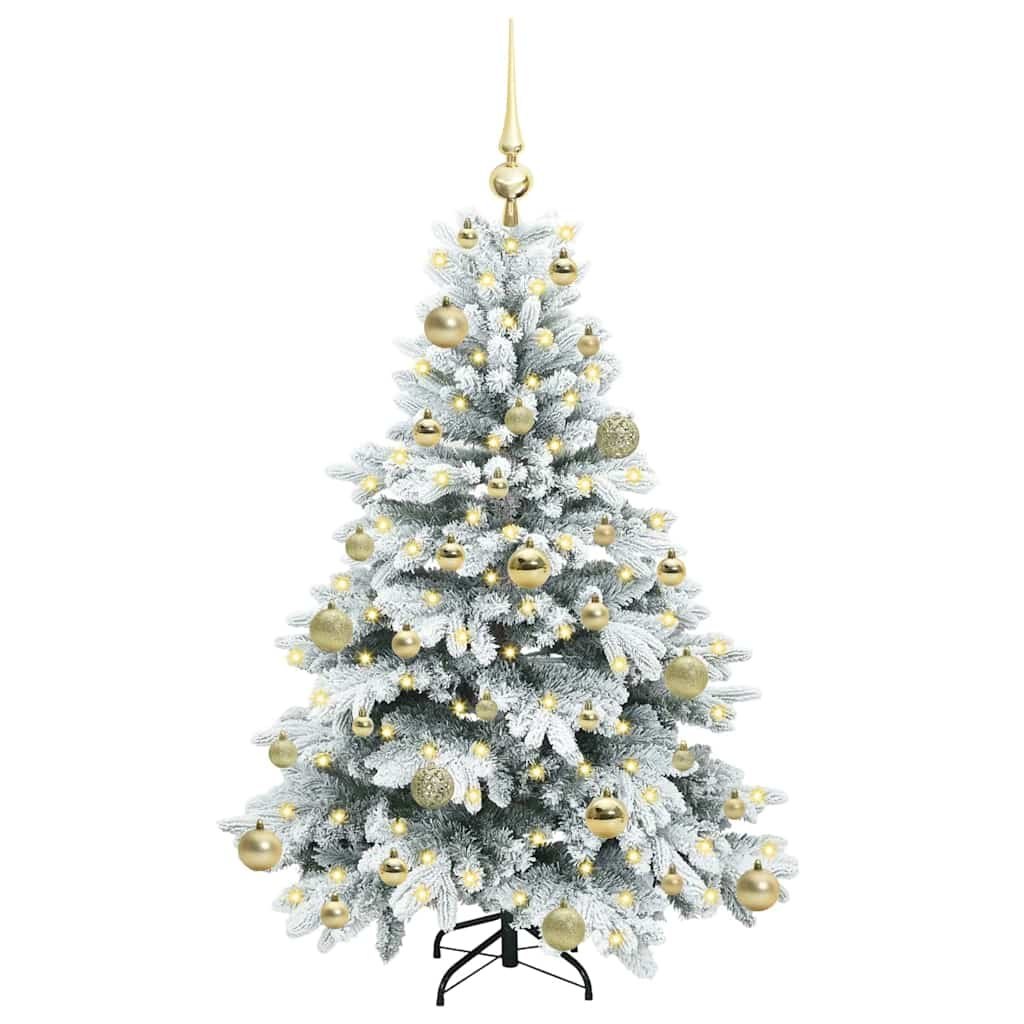 Sztuczna choinka z 150 diodami LED Biały 120 cm PE i PVC