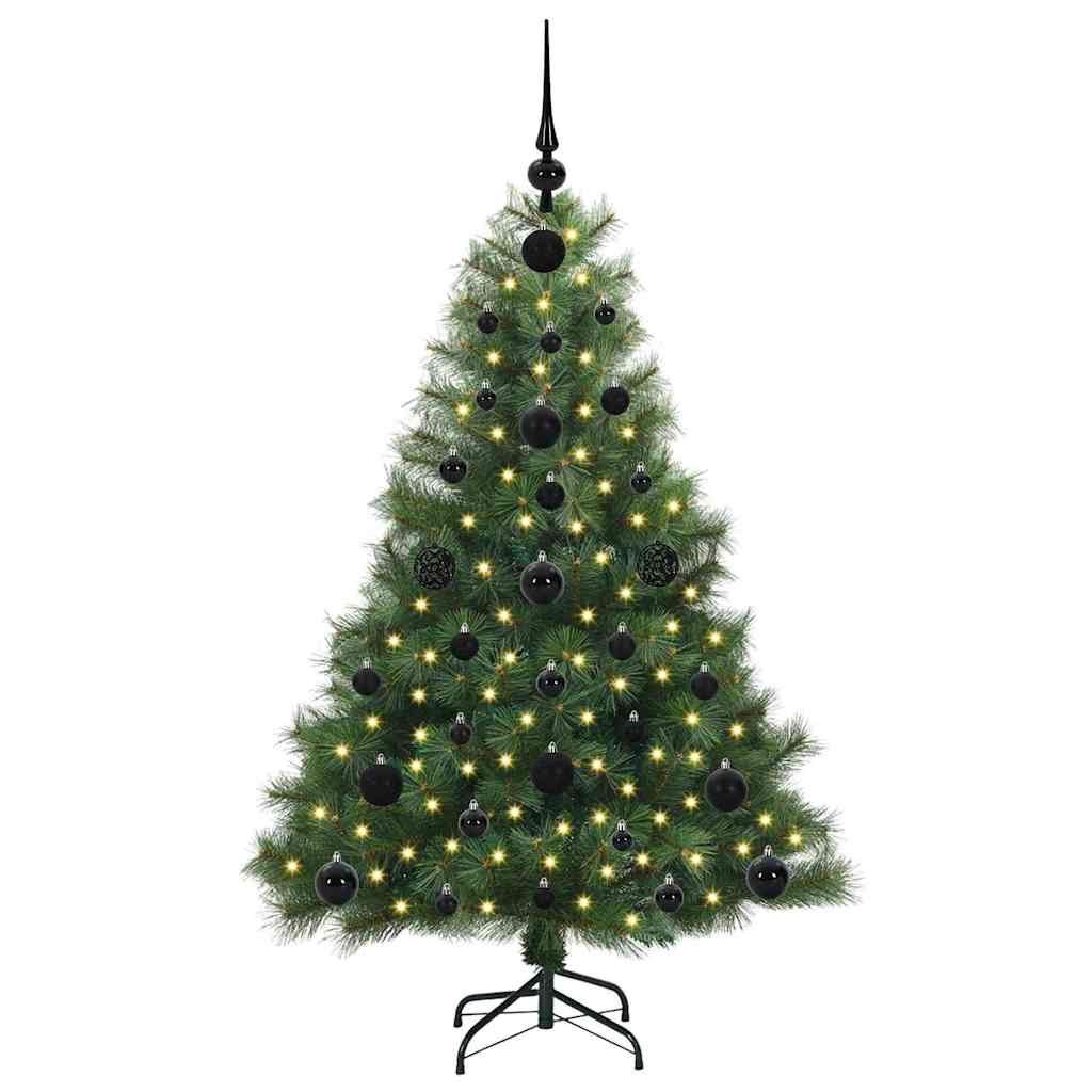 Sztuczna choinka z 150 diodami LED Zielony 120 cm PE i PVC