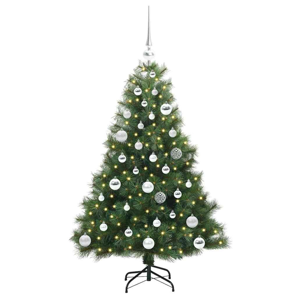 Sztuczna choinka z 150 diodami LED Zielony 120 cm PE i PVC