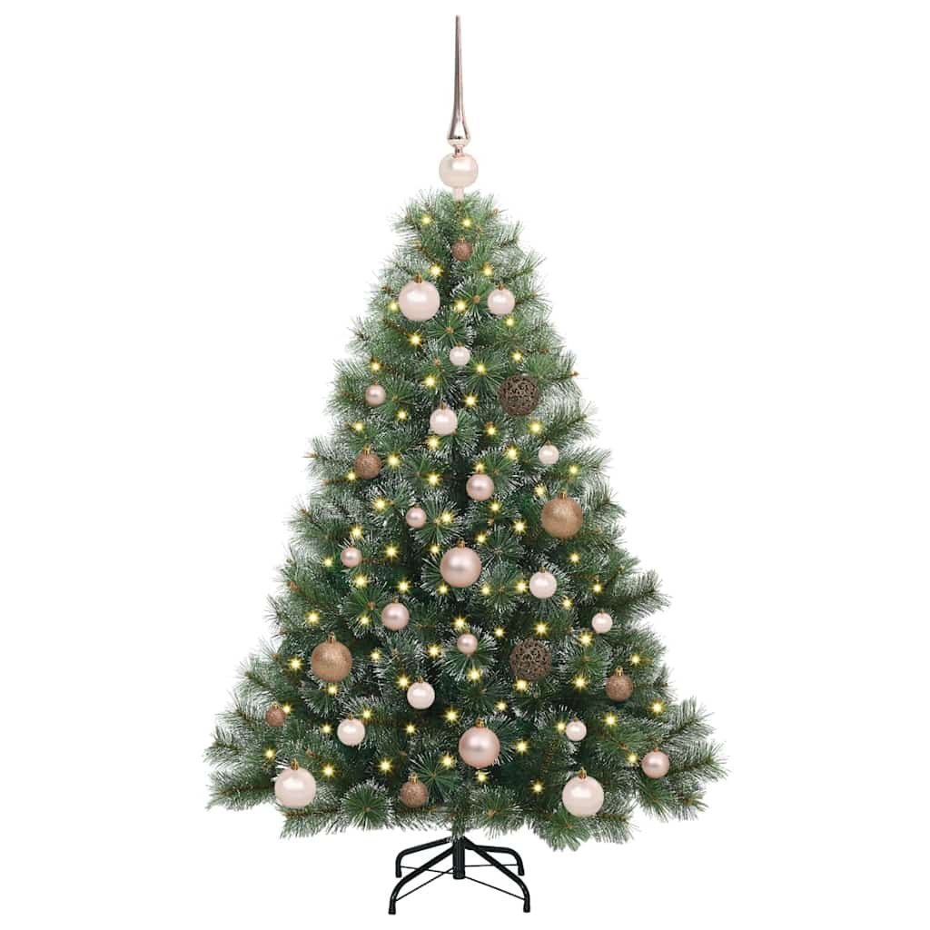 Sztuczna choinka z 150 diodami LED Zielony 120 cm PE i PVC