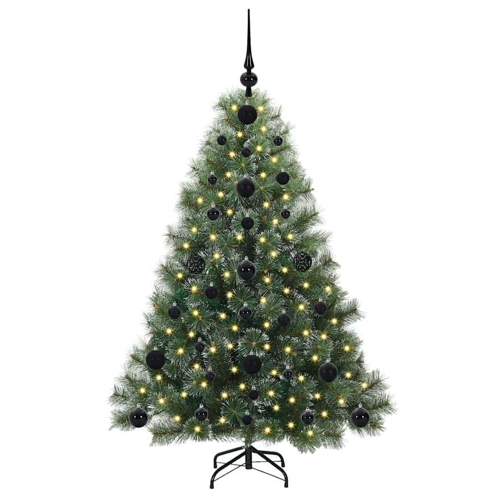 Sztuczna choinka z 150 diodami LED Zielony 120 cm PE i PVC