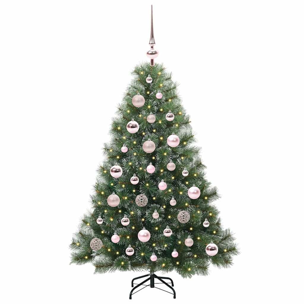 Sztuczna choinka z 150 diodami LED Zielony 120 cm PE i PVC