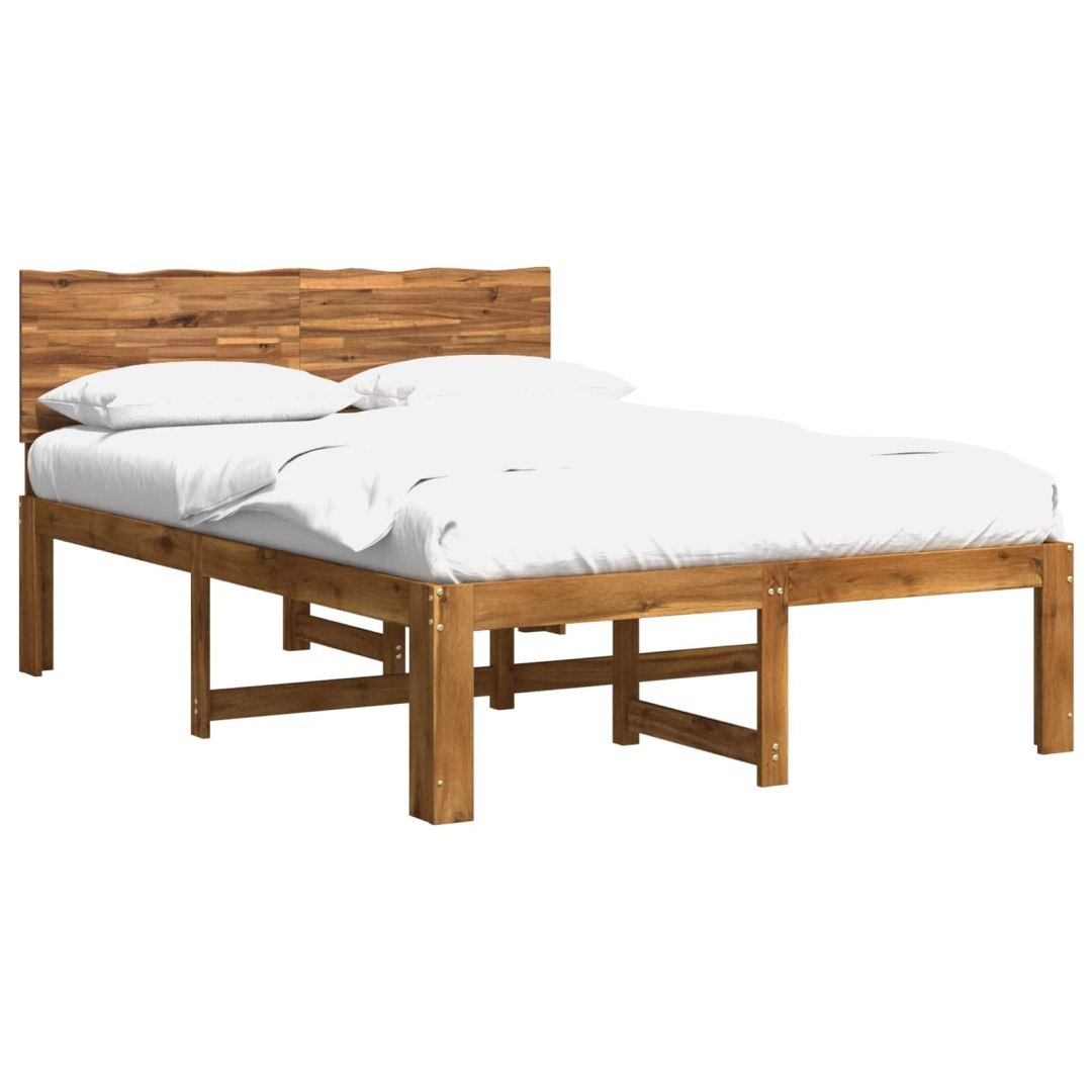 Podwójna rama łóżka z wezgłowiem ROSTOCK naturalny 140 x 190 cm