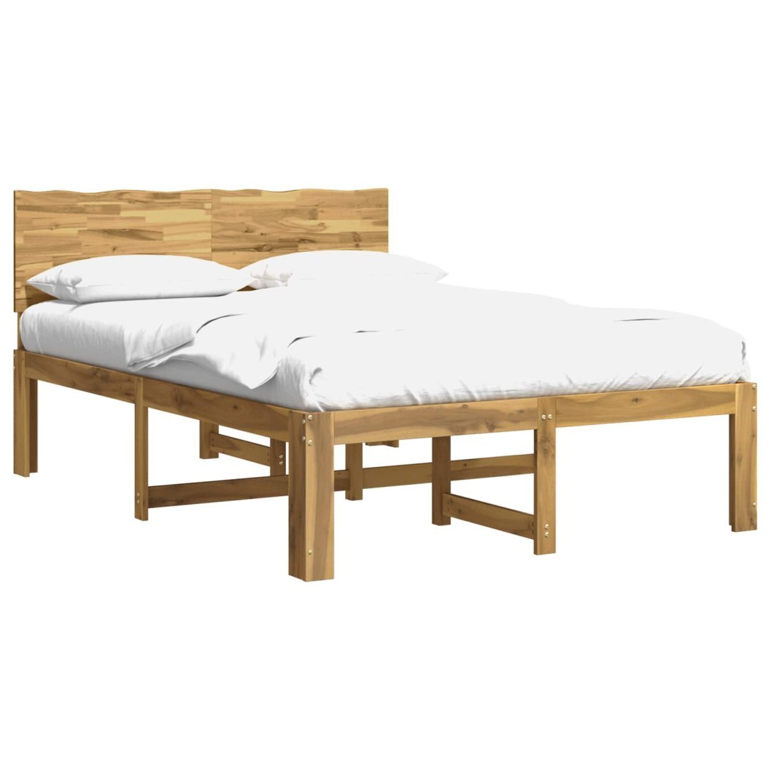 Podwójna rama łóżka z wezgłowiem ROSTOCK Biały 140 x 190 cm