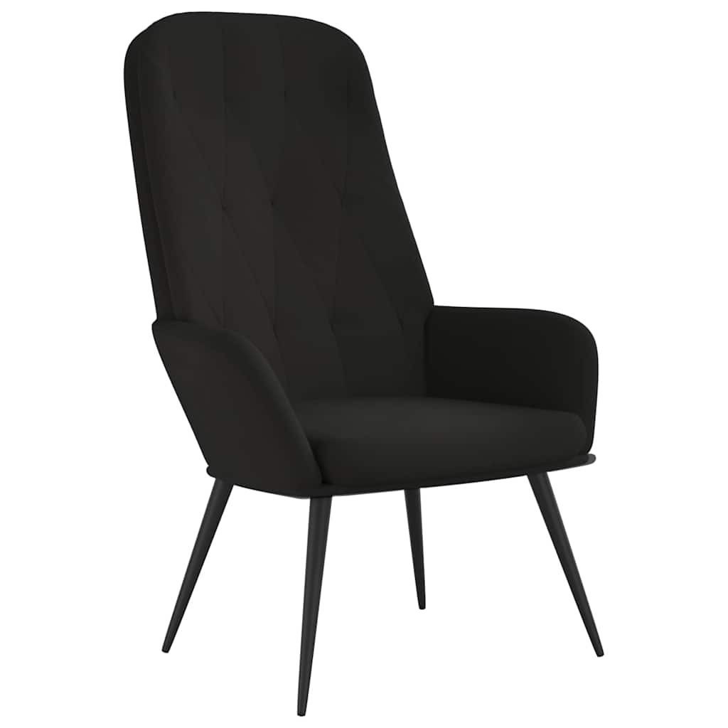 Fotel, czarny, obity aksamitem