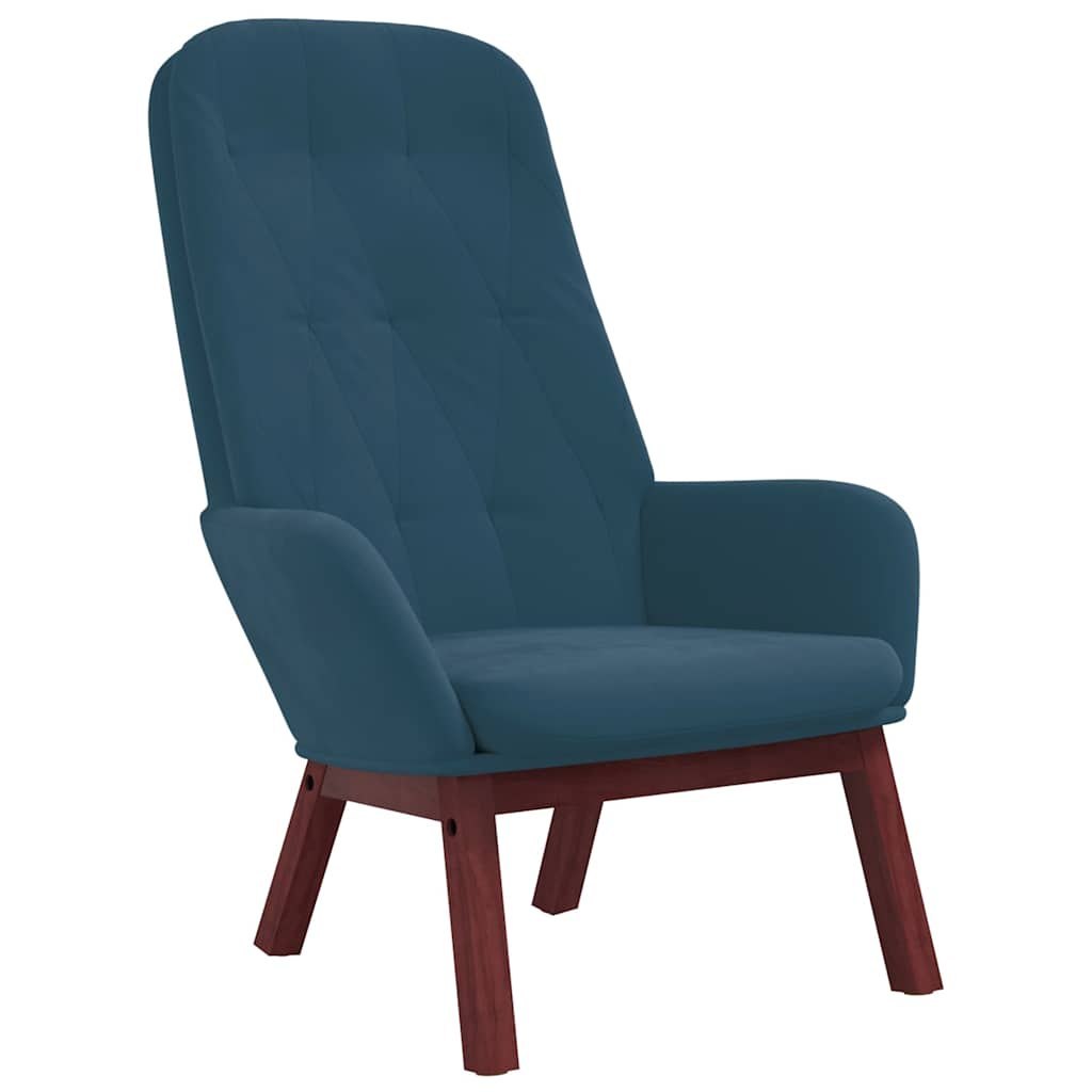 Fotel, niebieski, obity aksamitem