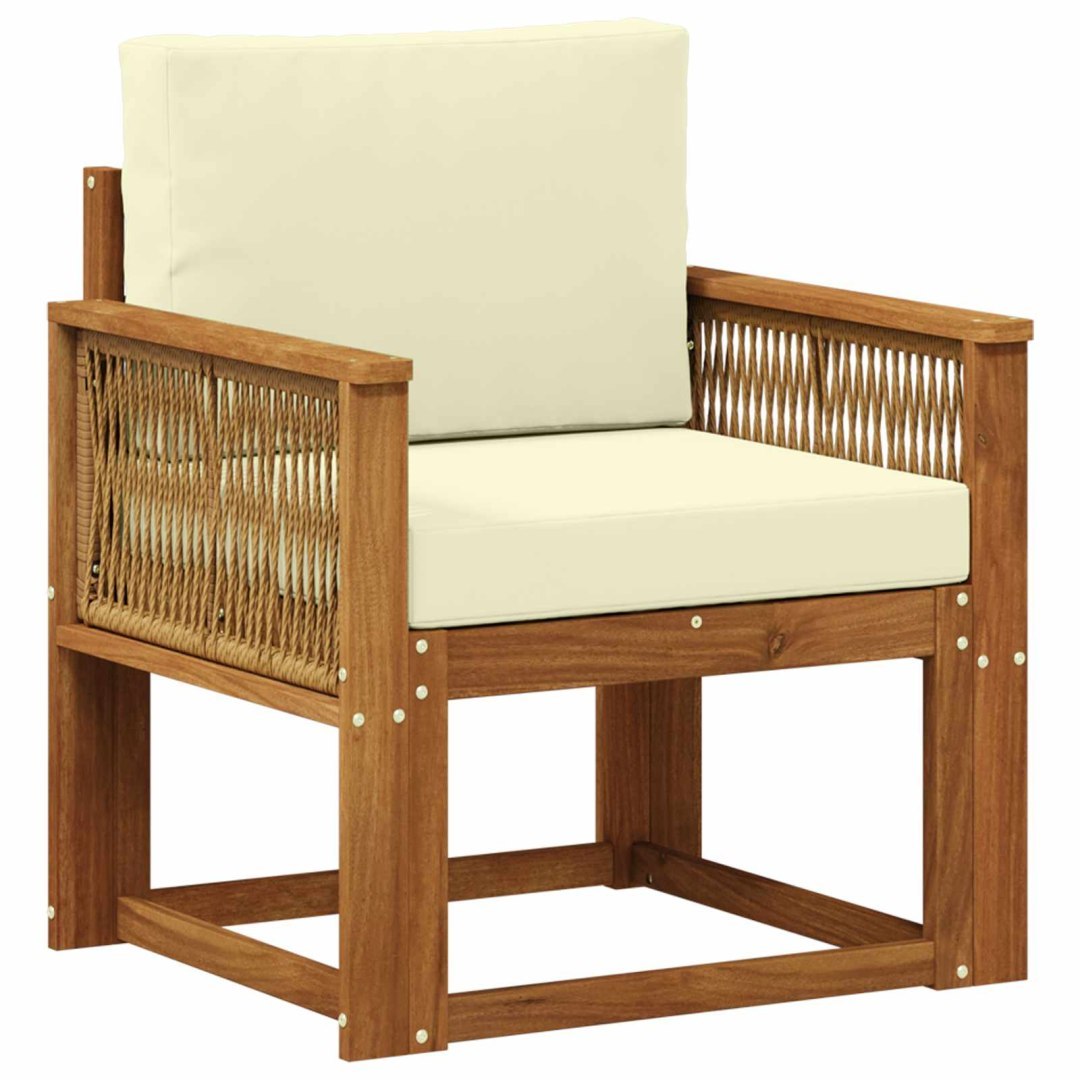 Środkowa sofa ogrodowa Lite Drewno Akacji naturalny