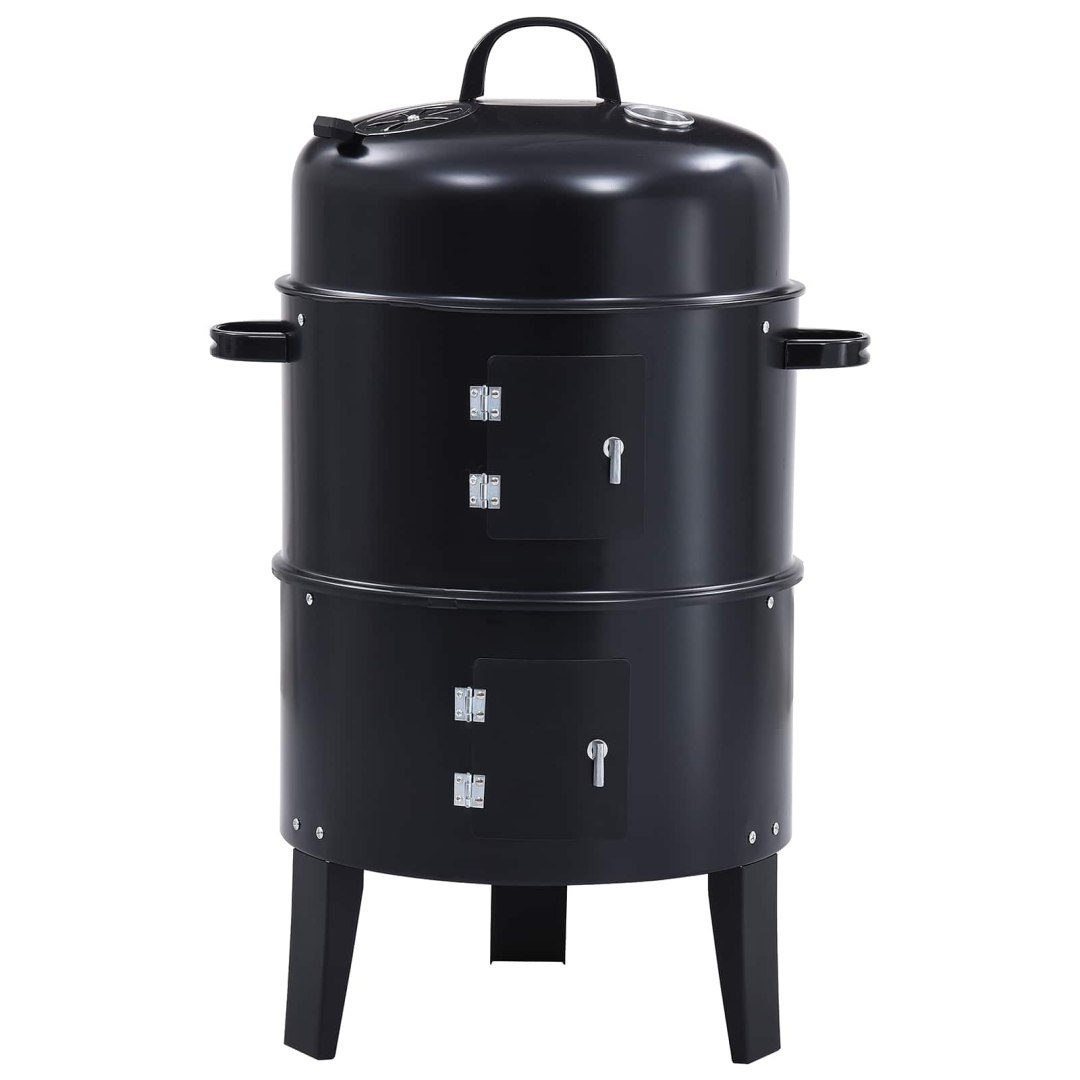 Grill na świeżym powietrzu Ø 40 x 80 cm Stal Czarny