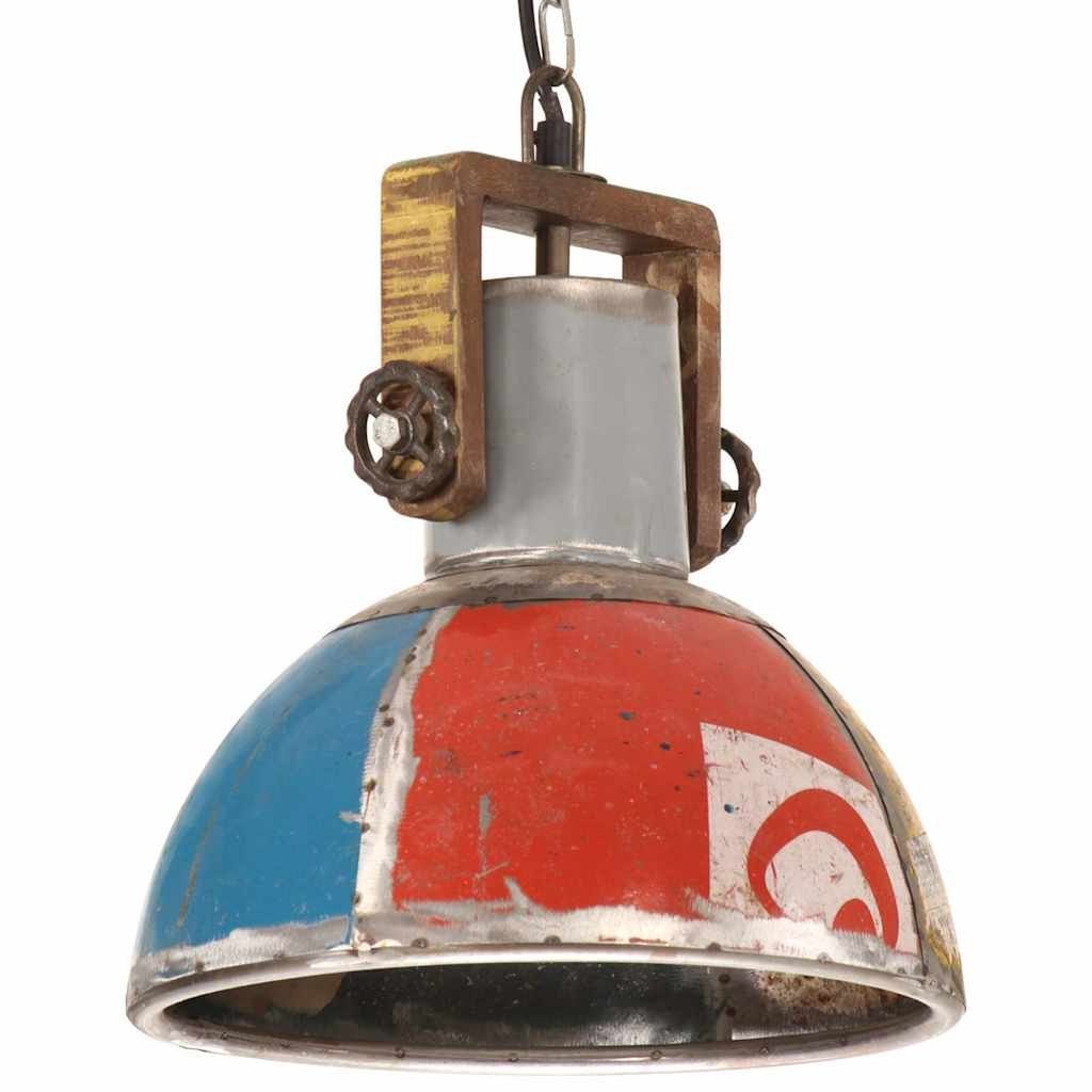 Industrialna lampa wisząca, 25 W, kolorowa, okrągła, 30 cm, E27