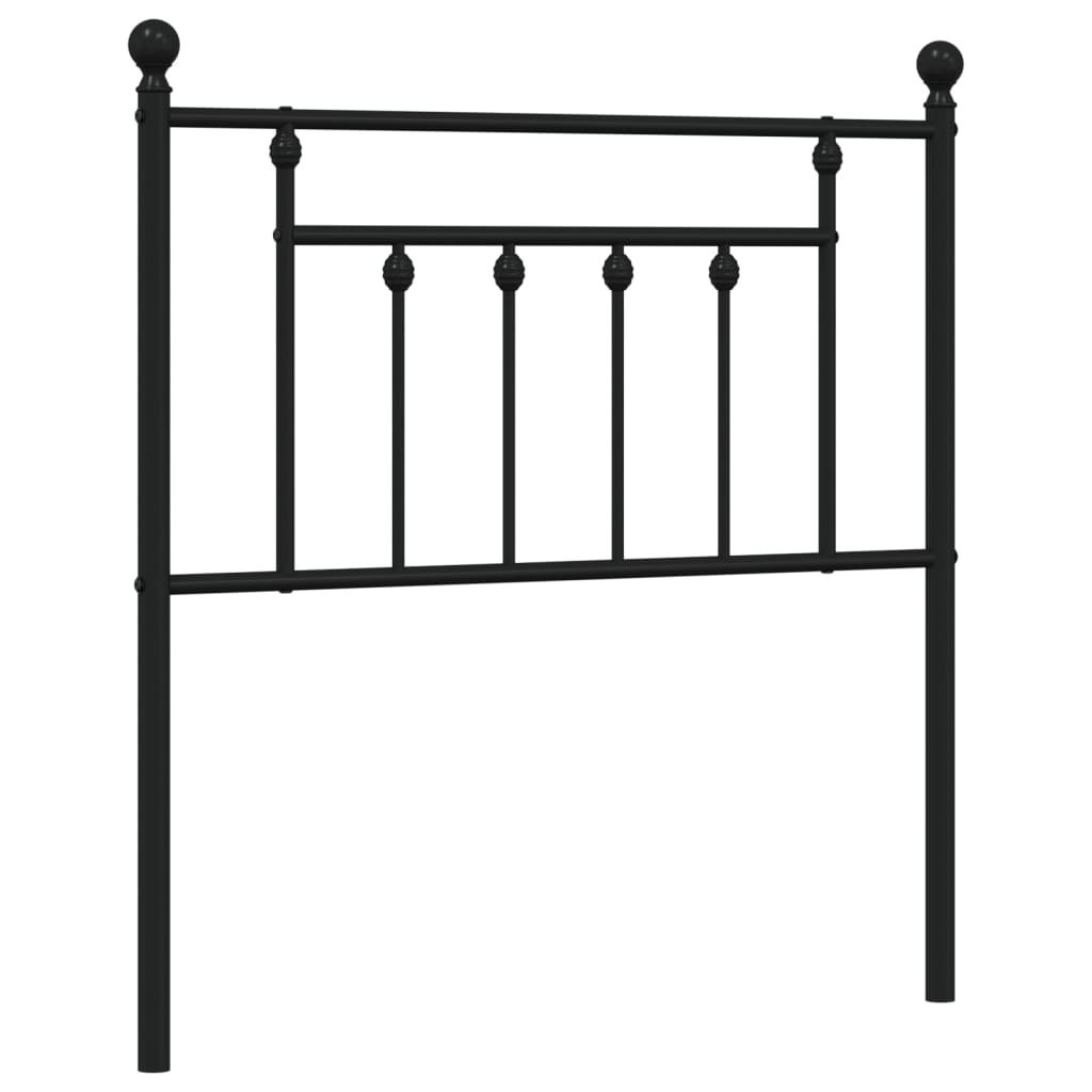 Metalowe wymienne wezgłowie, czarne, 80 cm