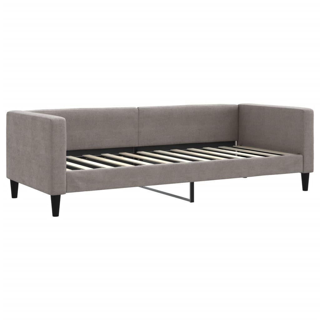 Sofa z funkcją spania, kolor taupe, 80x200 cm, obite tkaniną