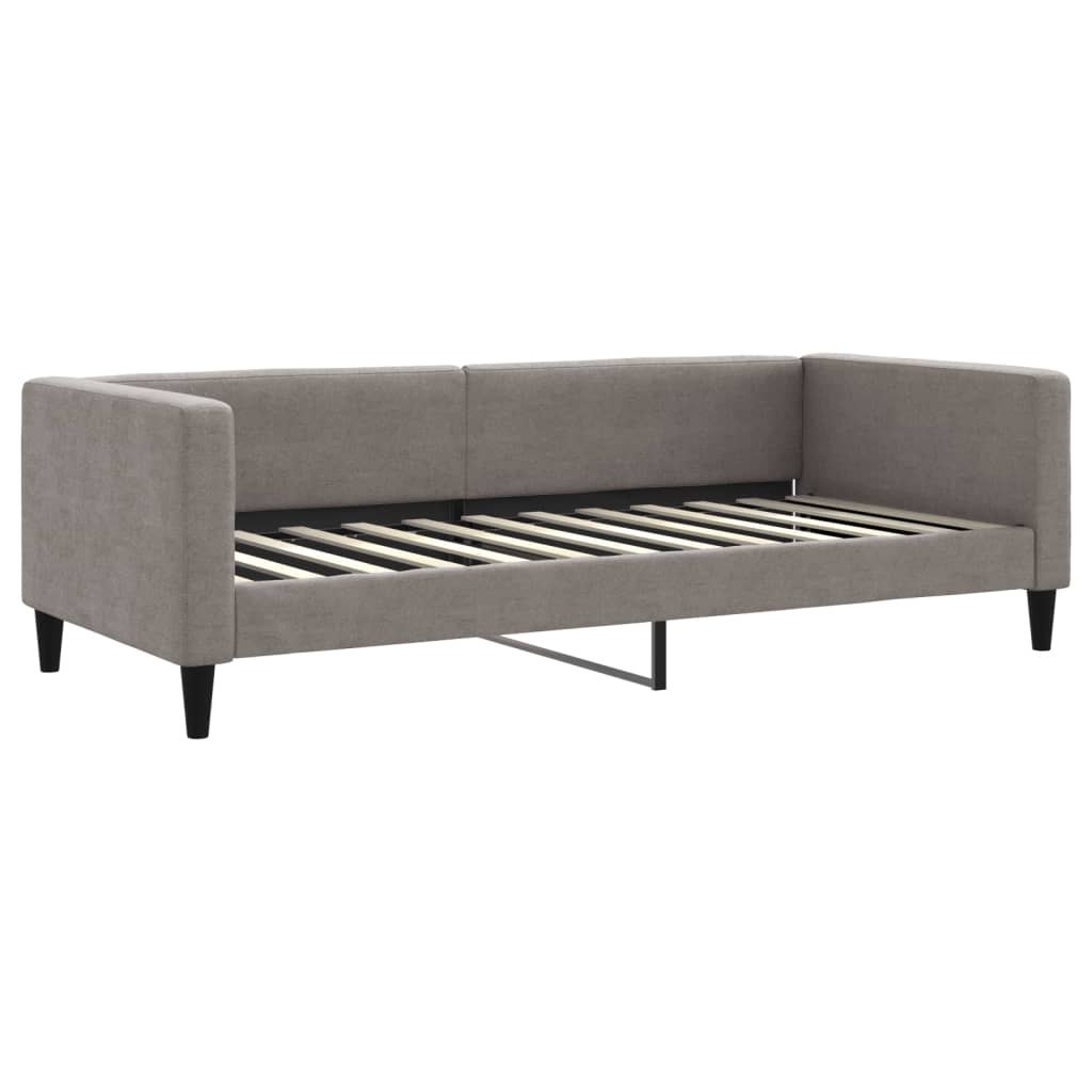 Sofa z funkcją spania, kolor taupe, 90x200 cm, obita tkaniną