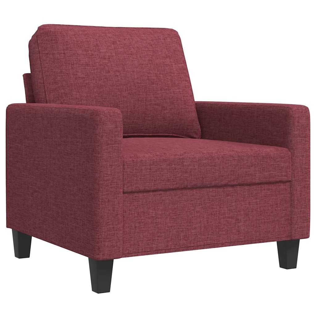 Fotel, winna czerwień, 60 cm, obity tkaniną